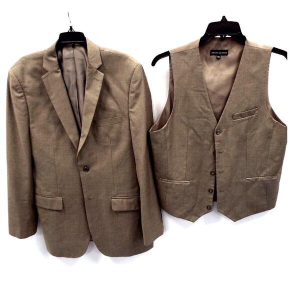 Alberto Cardinali Tan/Beige Jacket and Vest Oversize Look 42L - Picture 8 of 13